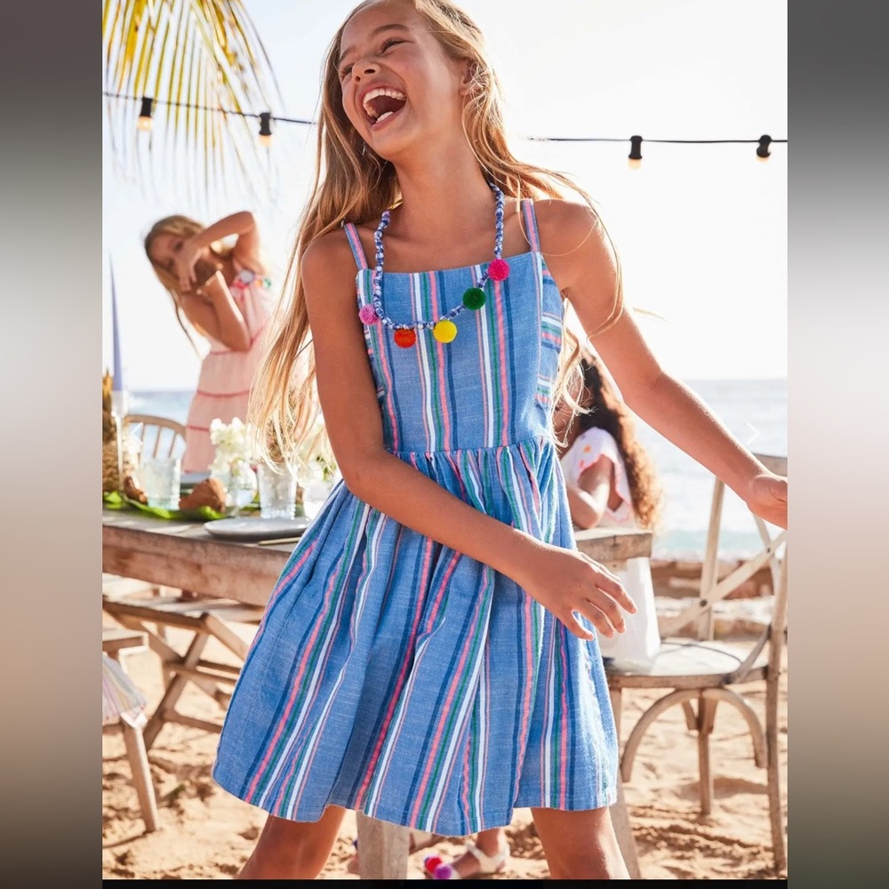 Boden Colorful Striped Kids Dress - size 15y